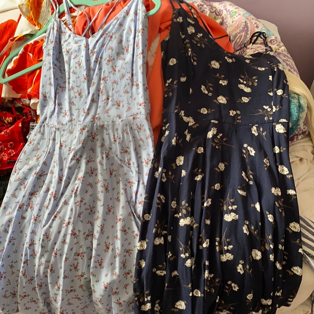 Two floral sundresses, already listed